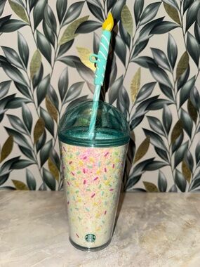 Starbucks Summer 2025 Glitter Dome Birthday Tumbler with Multicolor Sprinkles